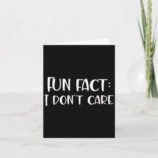 Fun Fact I Don't Care  カード (正面)