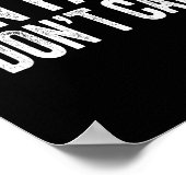 Fun Fact I Don't Care Funny Men Women Sarcastic  ポスター (角)