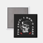 Fun Fact I Don't Care Funny Skeleton Sarcastic (on マグネット (正面/裏面)