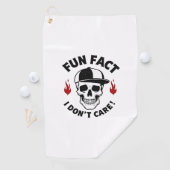 Fun Fact I Don't Care Funny Skeleton Saying (1) ゴルフタオル (インサイチュ)