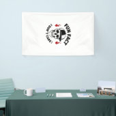 Fun Fact I Don't Care Funny Skeleton Saying (1) 横断幕 (トレードショー)