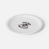 Fun Fact I Don't Care Funny Skeleton Saying (2) ペーパープレート (アングル)