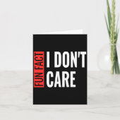 Fun Fact I Don't Care Sarcastic Saying Humorous Lo カード (正面)