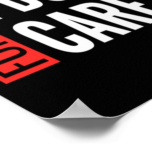 Fun Fact I Don't Care Sarcastic Saying Humorous Lo ポスター (角)