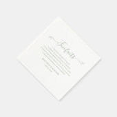 Fun Facts Green Wedding Napkins スタンダードカクテルナプキン (角)