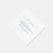 Fun Facts Minimal and Chic | Blue Wedding Napkins スタンダードカクテルナプキン (角)
