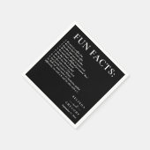 Fun Facts Wedding Cocktail Text Black White スタンダードカクテルナプキン (角)