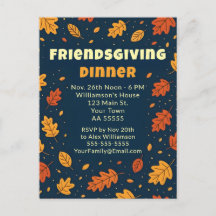Fun Falling Leaves Friendsgiving Dinner Potluck