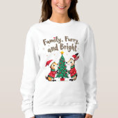Fun Family Christmas Forest Animals T-shirt スウェットシャツ (正面)