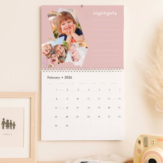 Fun Family Photo Collage Scrapbook Memory Journal カレンダー