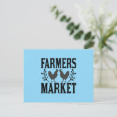 Fun Farmers market word art  ポストカード (スタンド正面)