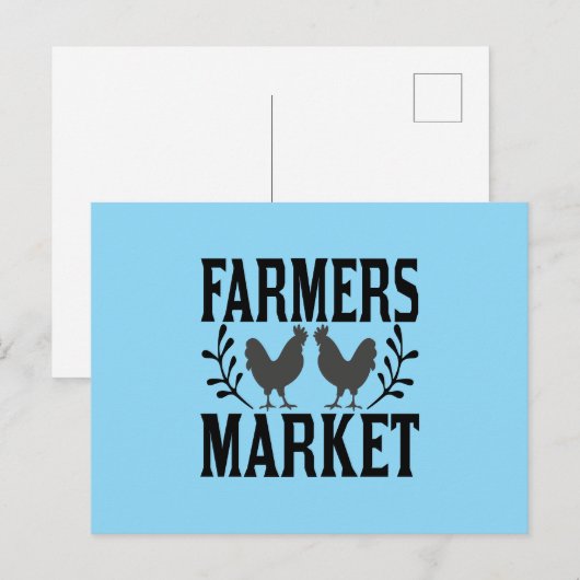 Fun Farmers market word art  ポストカード (正面/裏面)