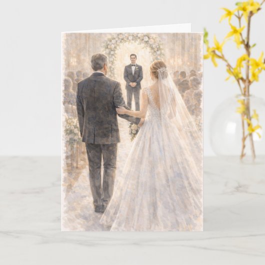 Fun Father of the Bride Prayer Ezekiel 25:17 カード (黄色い花)