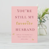 Fun Favorite Husband Valentine's Day Holiday Card シーズンカード (スタンド正面)