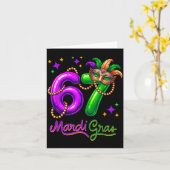 Fun Festive 67 Mardi Gras Party Balloons Beads Mas カード (黄色い花)