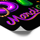 Fun Festive 67 Mardi Gras Party Balloons Beads Mas ポスター (角)