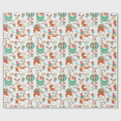 Fun Festive Christmas Goose ラッピングペーパー (フラット)