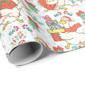 Fun Festive Christmas Goose ラッピングペーパー (ロールコーナー)