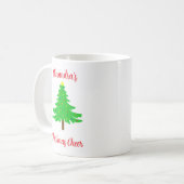 Fun Festive Merry Christmas Trees コーヒーマグカップ (正面左)