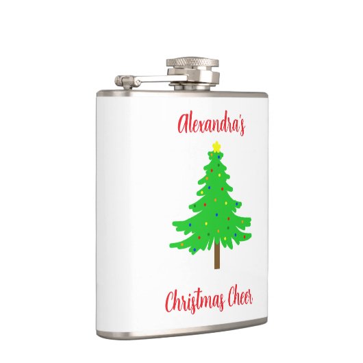 Fun Festive Merry Christmas Trees フラスク (右)