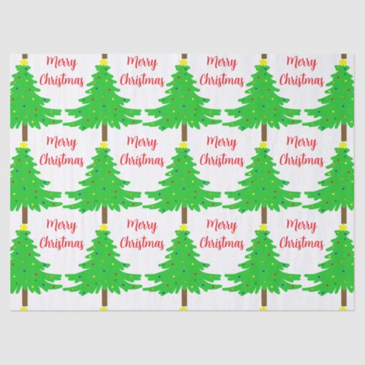 Fun Festive Merry Christmas Trees 薄葉紙 (正面)