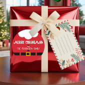 Fun Festive Minimalist Santa Claus Christmas ラウンドシール