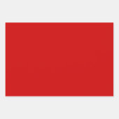 Fun Festive Modern Chic Solid Red ラッピングペーパーシート (正面2)