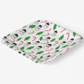 Fun Festive Snowman Candy Cane Tree Christmas ペーパープレート (傾斜あり)