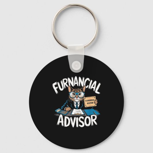 Fun Financial Planner Gift Funny Retirement Adviso キーホルダー (正面)