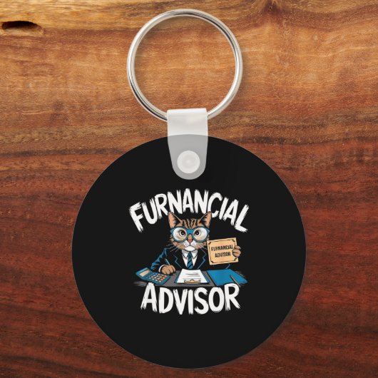 Fun Financial Planner Gift Funny Retirement Adviso キーホルダー (正面)