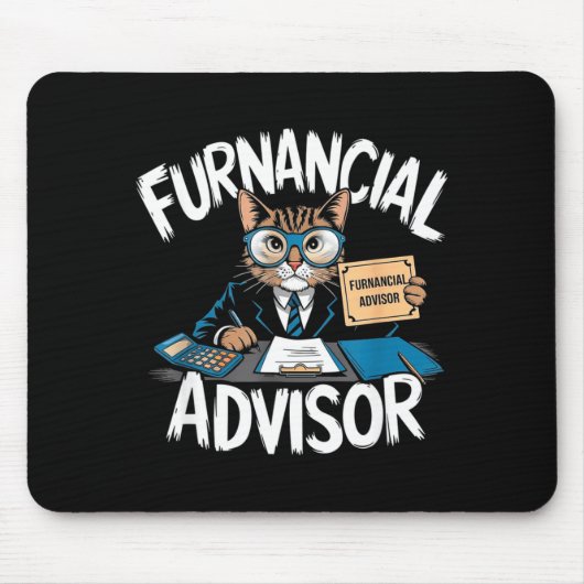 Fun Financial Planner Gift Funny Retirement Adviso マウスパッド (正面)
