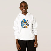 Fun Fish Cartoon – Kids’ Hoodie (正面フル)