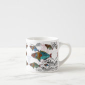 Fun Fish Mug Design using Needle Punch fish design エスプレッソカップ (右)