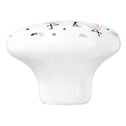 Fun Flamingo Ceramic Door Knob セラミックノブ (側面)