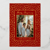 Fun Foil Christmas Card Template Customize 箔シーズンカード (正面)
