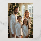 Fun Foil Christmas Card Template Customize 箔シーズンカード (裏面)