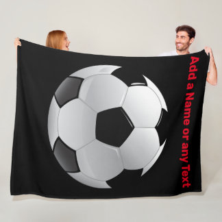 Fun Football Soccer ball Fleece Throw Blanket フリースブランケット