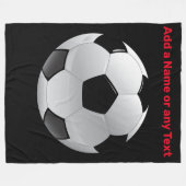 Fun Football Soccer ball Fleece Throw Blanket フリースブランケット (正面(横))