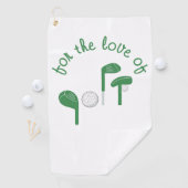 Fun "For the Love of Golf" Green Typography ゴルフタオル (インサイチュ)