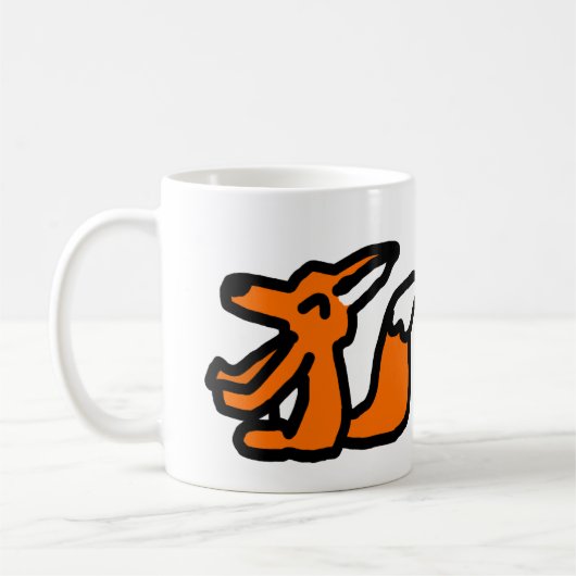 Fun Fox Drawing コーヒーマグカップ (左)