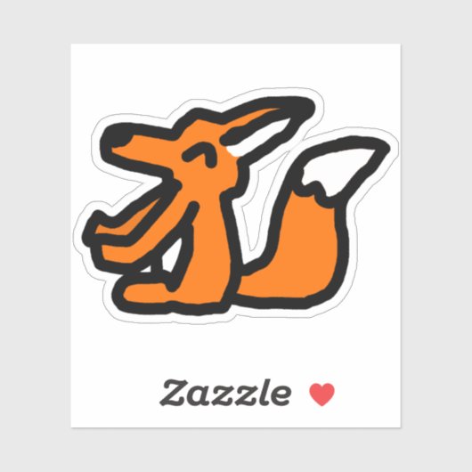 Fun Fox Drawing シール (シート)