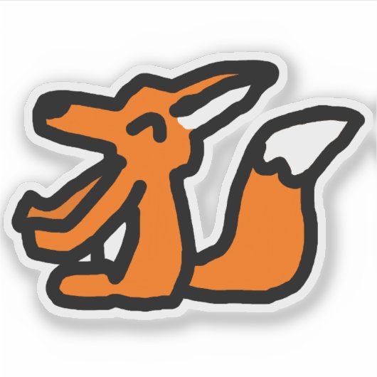 Fun Fox Drawing シール (正面)