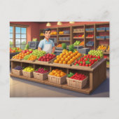 Fun fresh fruit vendors any purpose  ポストカード (正面)