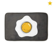 Fun Fried Egg Drawing Breakfast Food バスマット