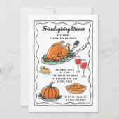 Fun Friendsgiving Dinner Invitation 招待状 (正面)