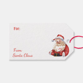 Fun From Santa Claus Custom NAME gift rectangle ギフトタグ