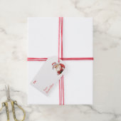 Fun From Santa Claus Custom NAME gift rectangle ギフトタグ (より糸付き)