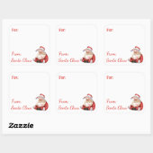 Fun From Santa Claus Custom NAME gift sticker スクエアシール (シート)
