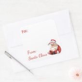 Fun From Santa Claus Custom NAME gift sticker スクエアシール (封筒)