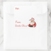 Fun From Santa Claus Custom NAME gift sticker スクエアシール (バッグ)